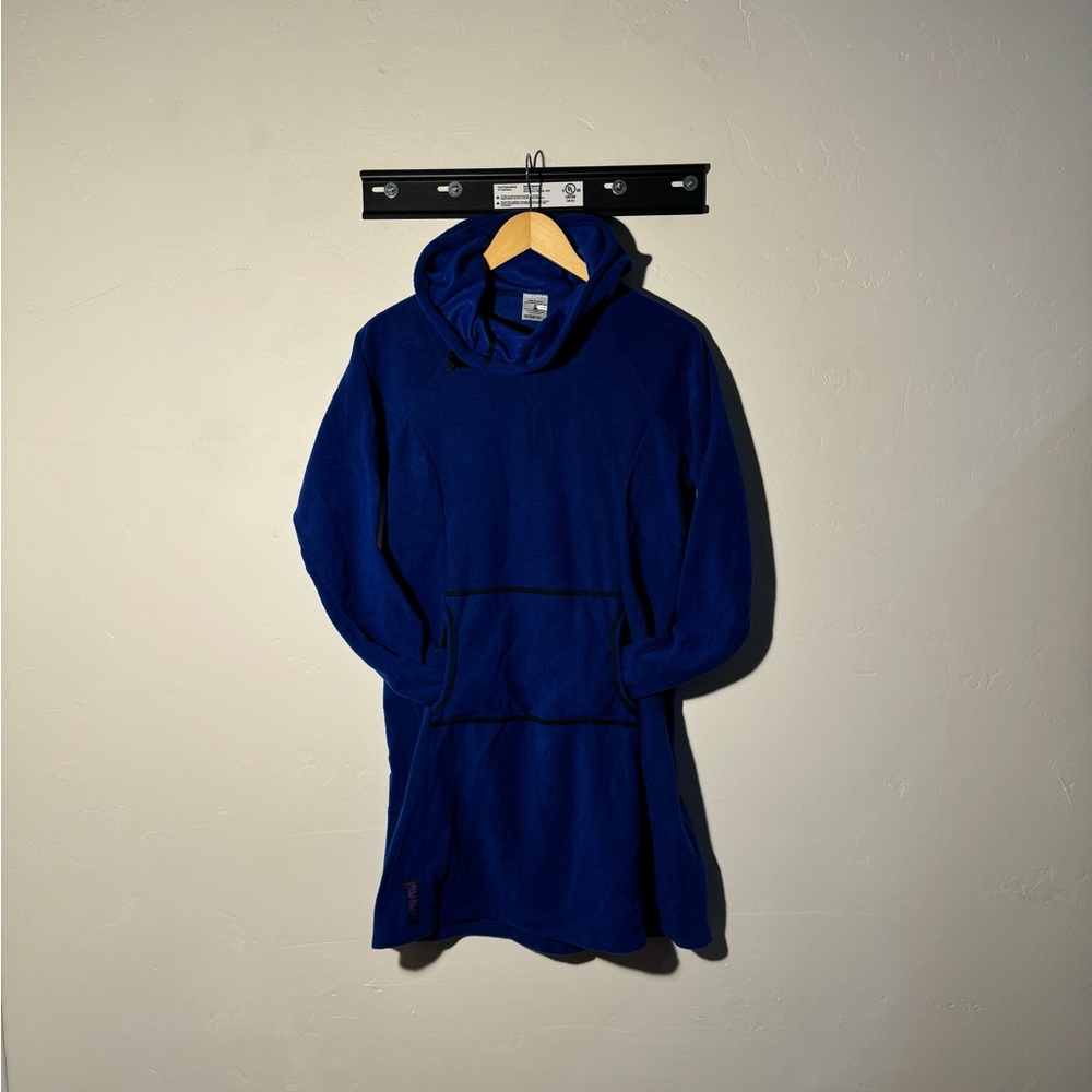 💙🩵 NWT Womens Melanzana Classic Blue Micro Grid Dress 💙🩵 - Picture 8 of 11